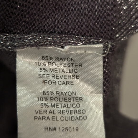 Joseph A. Cowl Neck oversized shimmer metallic long sleeve Sweater pullover XL - Picture 7 of 8